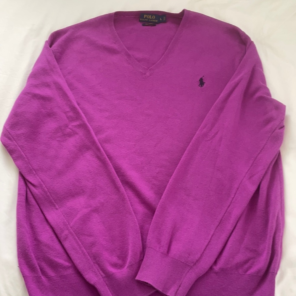 Men’s Polo by Ralph Lauren V Neck Preppy light Sweater